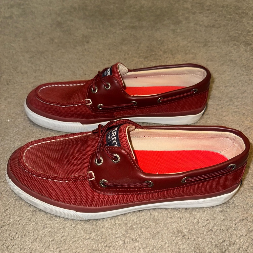 Sperry Top-Sider Bahama 2-Eye Ballistic Boat Shoes Red Size 10.5M